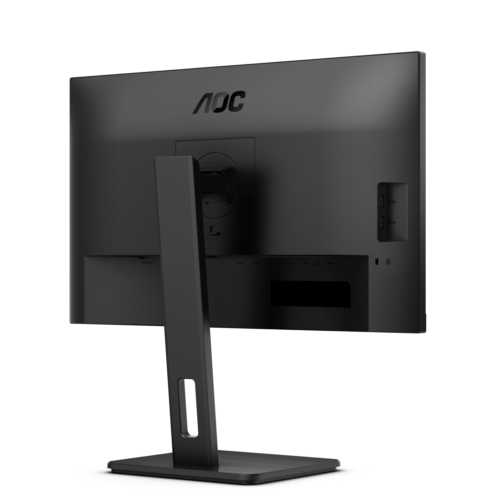 AOC Monitor, 23,8", 300 cd/m², Daisy Chain, USB-C, USB-Hub, Integrierte Lautsprecher, VESA 100 × 100, Schwarz