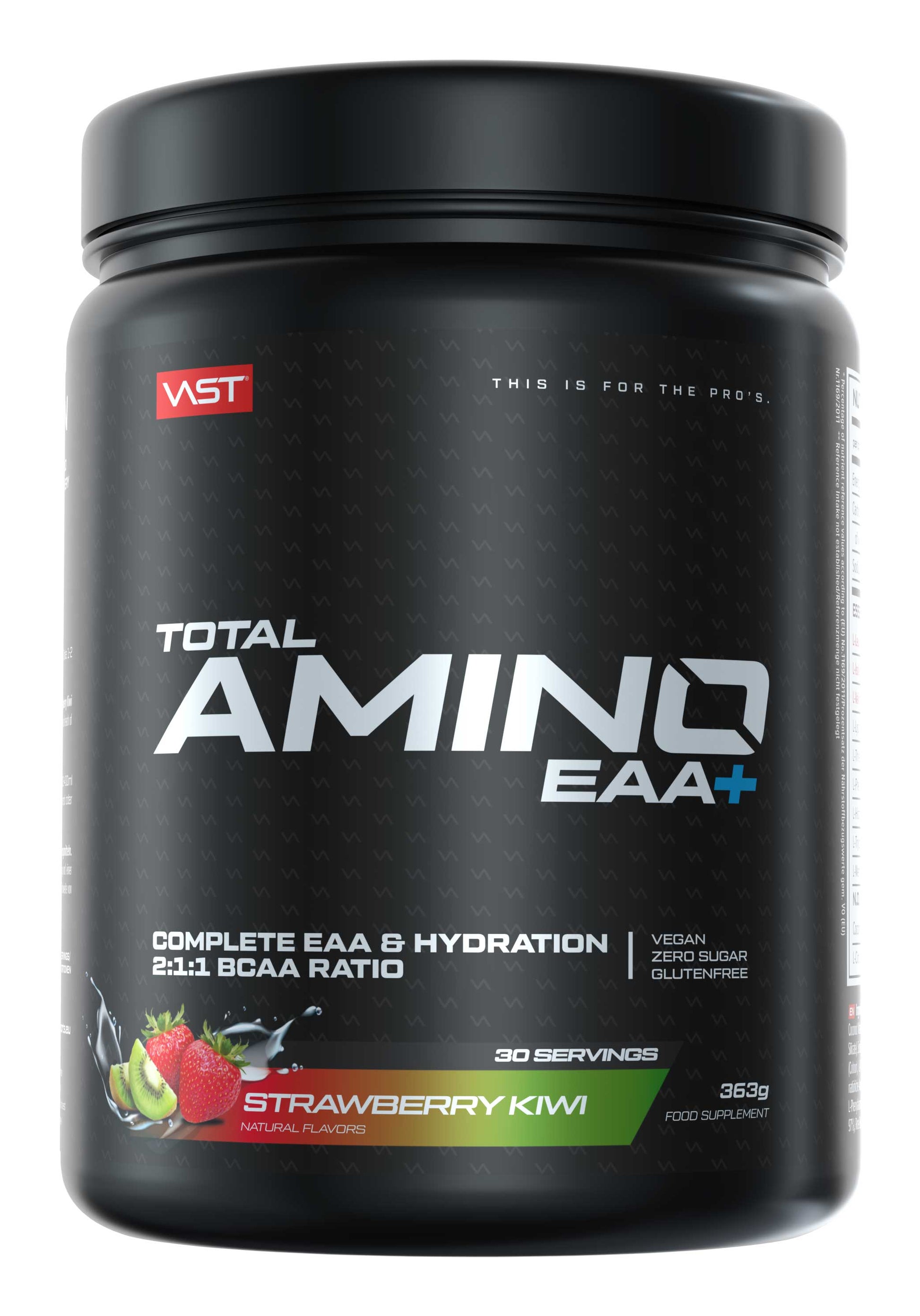 VAST Sports EAA Pulver Erdbeere – glutenfrei, vegan – 381 g