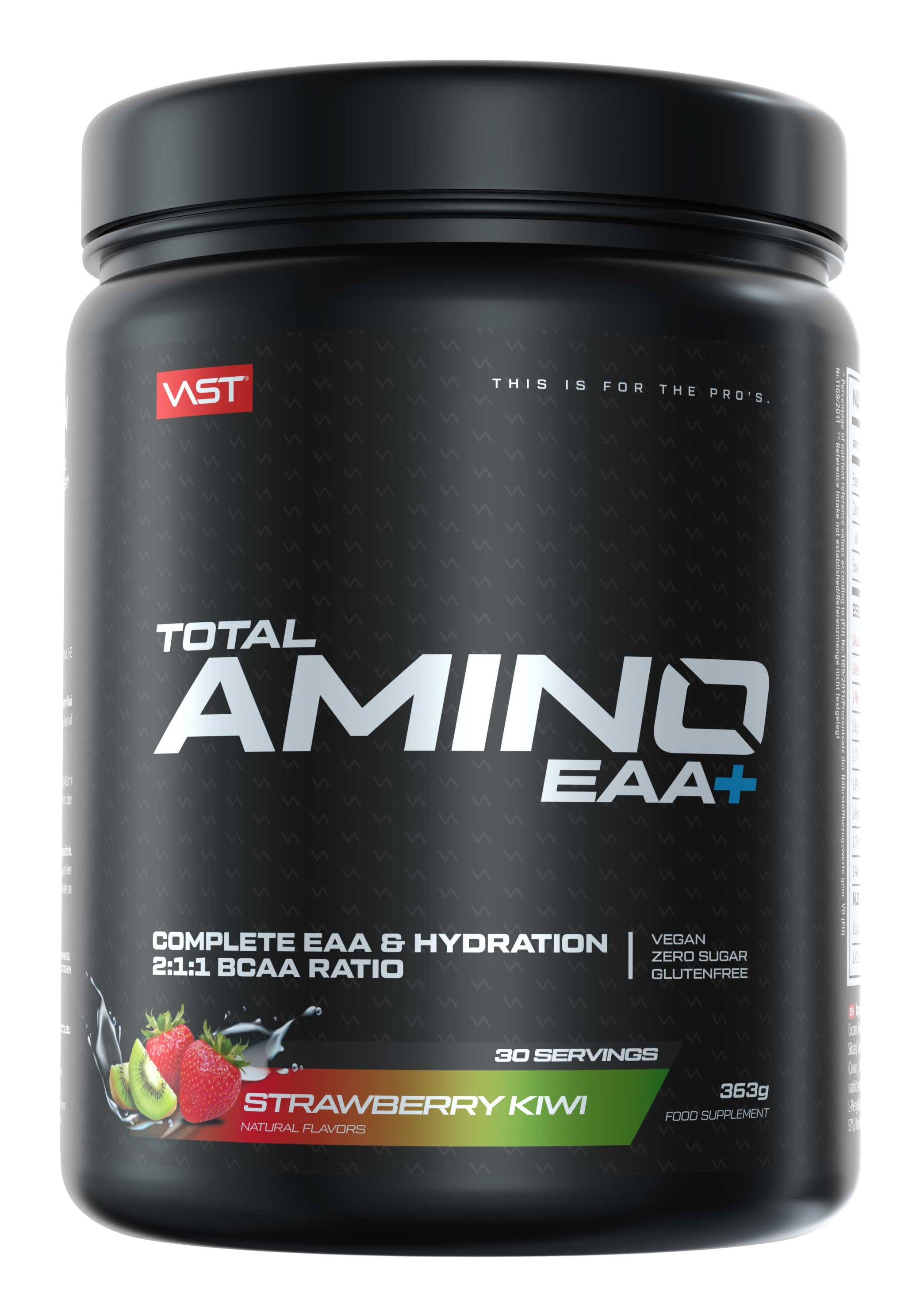 VAST Sports EAA Pulver Erdbeere – glutenfrei, vegan – 381 g
