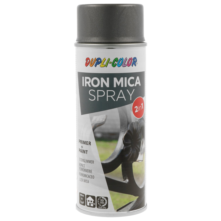Dupli-Color Iron Mica Farbspray Korrosionsschutz – Anthrazit, glänzend – 400 ml – für Glas, Metall, Kunststoff