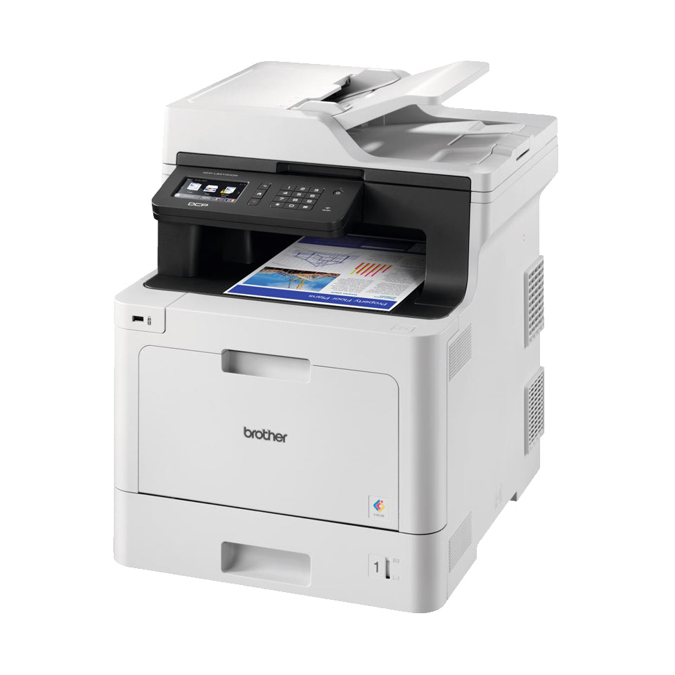 Brother Dcp-L8410Cdw – Farblaser-Multifunktionsdrucker, A4, 3-in-1, Duplex, ADF, WLAN/LAN, AirPrint, Mopria