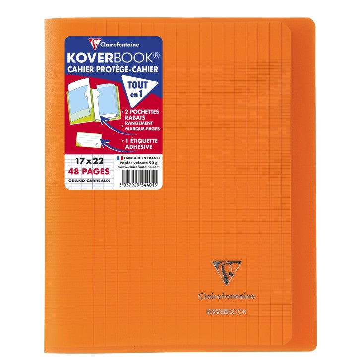 Clairefontaine Notizheft – 170 × 220 mm – 24 Blatt – 90 g/m² – Softcover, transparentes Cover, mehrfarbig, PEF