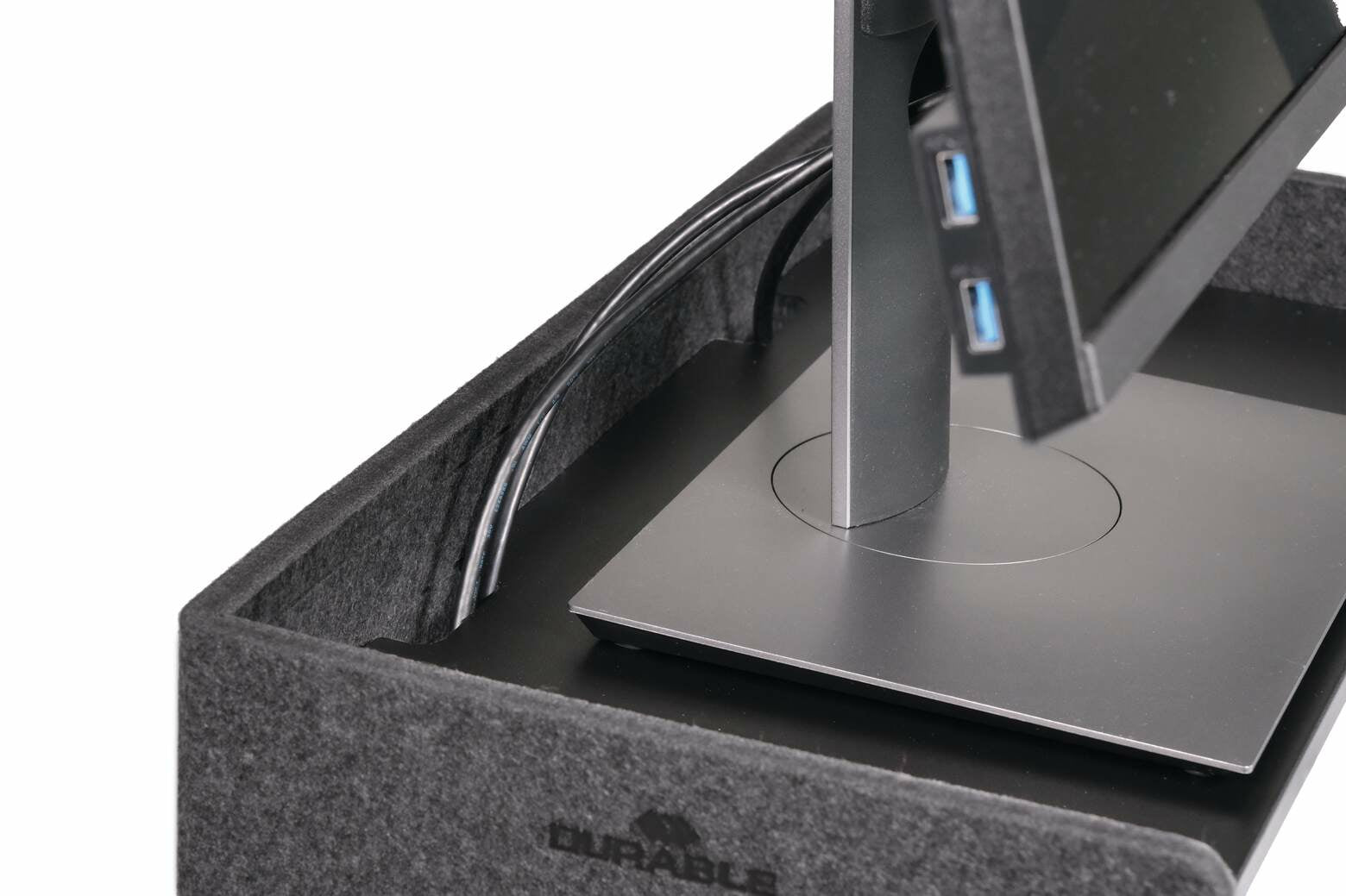 Durable Monitorständer EFFECT – freistehend, höhenverstellbar