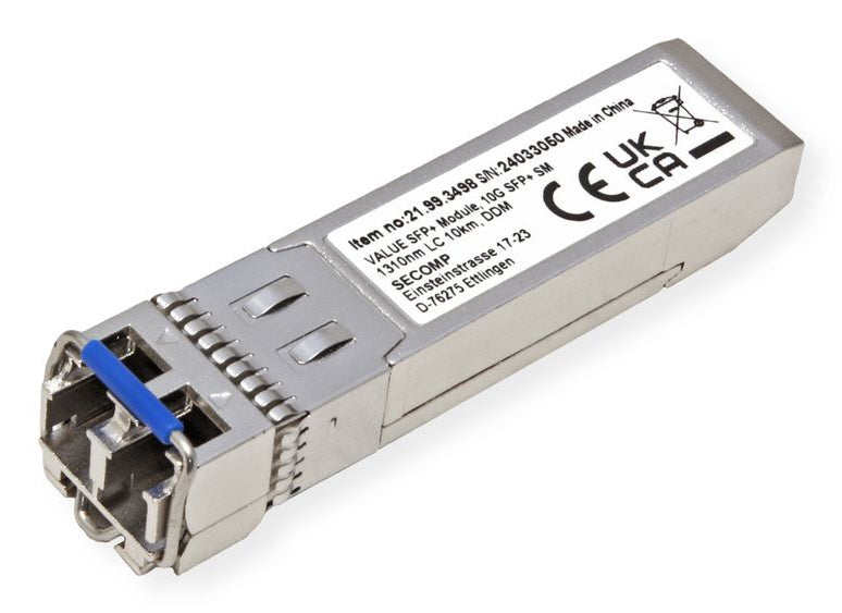 VALUE SFP+ Transceiver-Modul – 10G, Single-Mode, 1310 nm, LC, 10 km, Silber