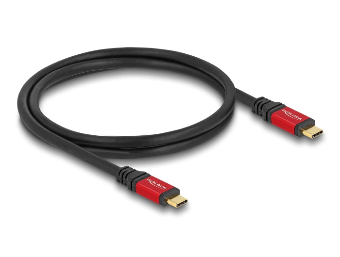 DeLOCK USB-C auf USB-C Kabel – USB4 20 Gbit/s – 0,8 m – PD 100 W – 4K/60, DP 1.4a – E-Marker