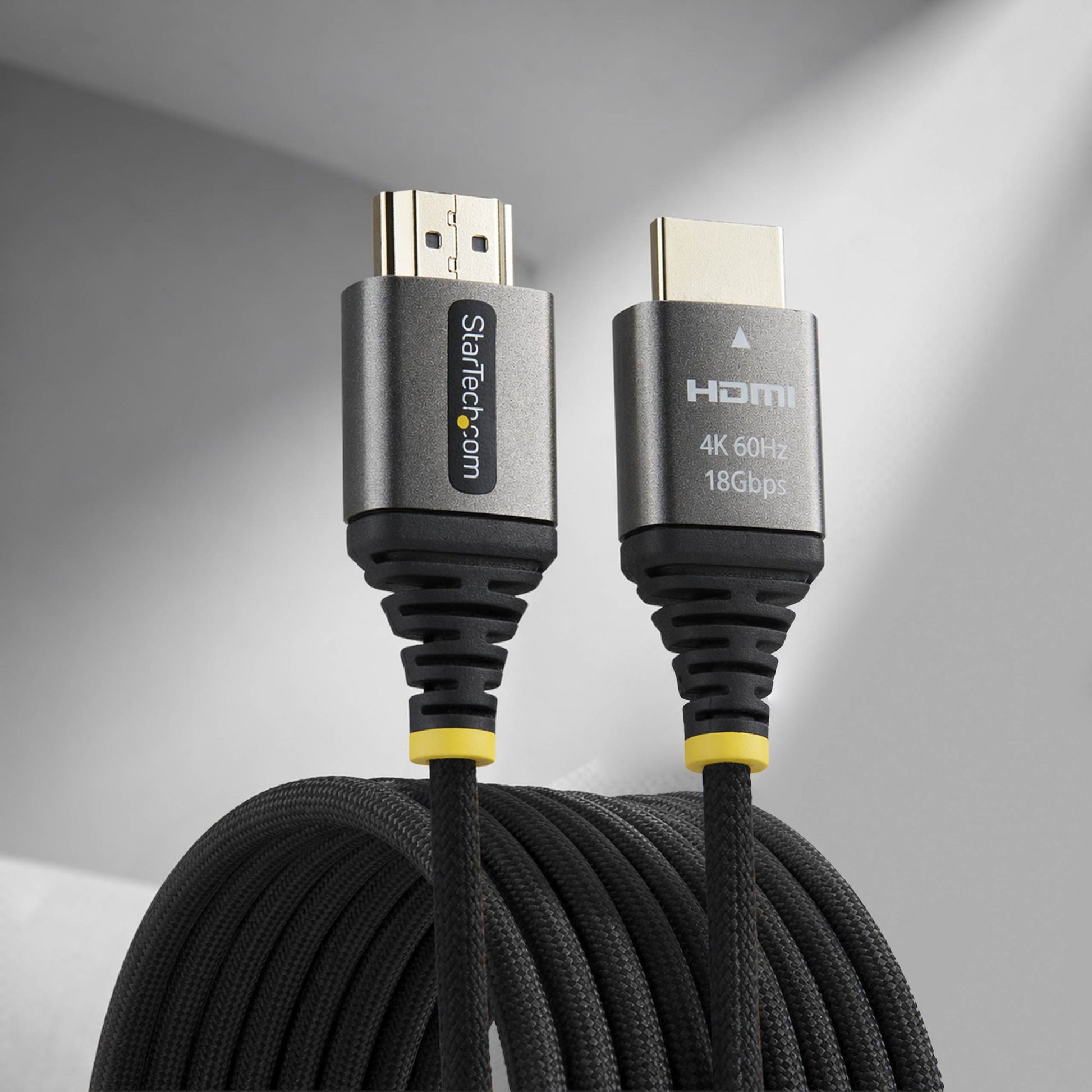 StarTech.com HDMI Kabel HDMI 2.0 4K 60 Hz – 3 m – HDR, ARC – Schwarz/Silber