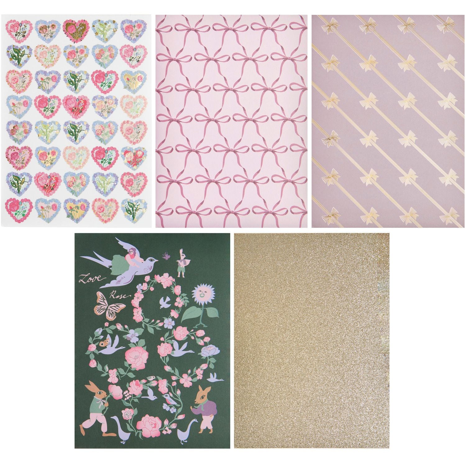 Rico Design Designpapierblock – A4, La Vie en Rose – 23 Blatt, FSC