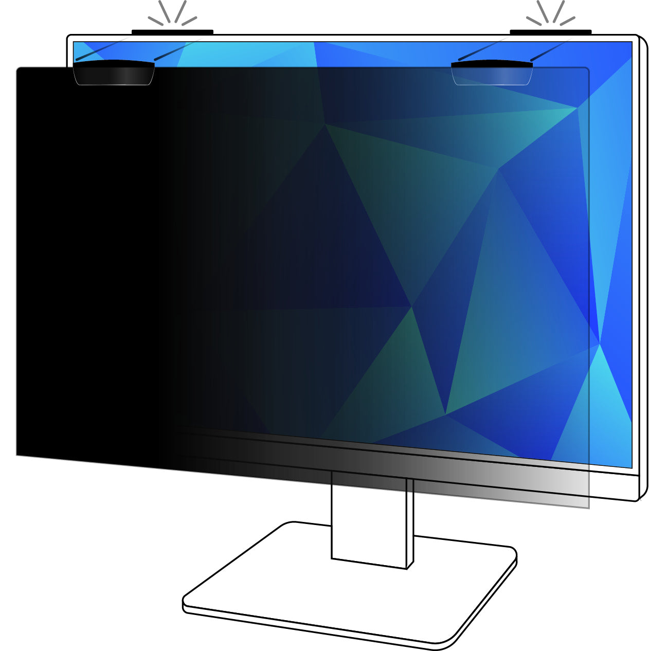 3M Magnetischer Blickschutzfilter für 27,0" Monitor, 16:9 – 606 × 341 mm