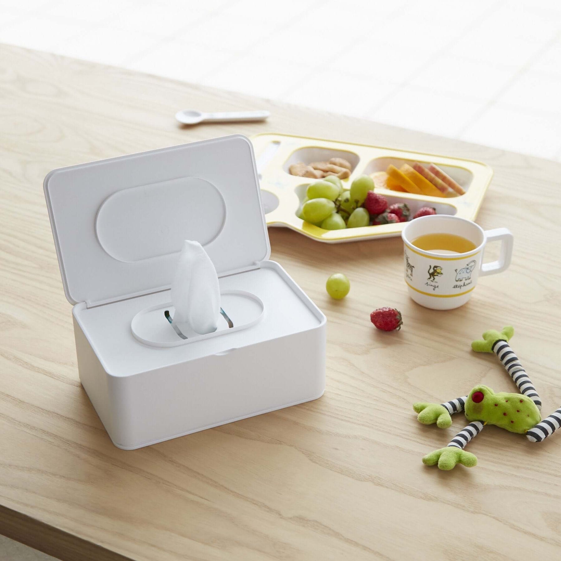 Yamazaki Kosmetiktuchbox – Tisch, ABS/Polypropylen, 12×19×7,5 cm, Weiss