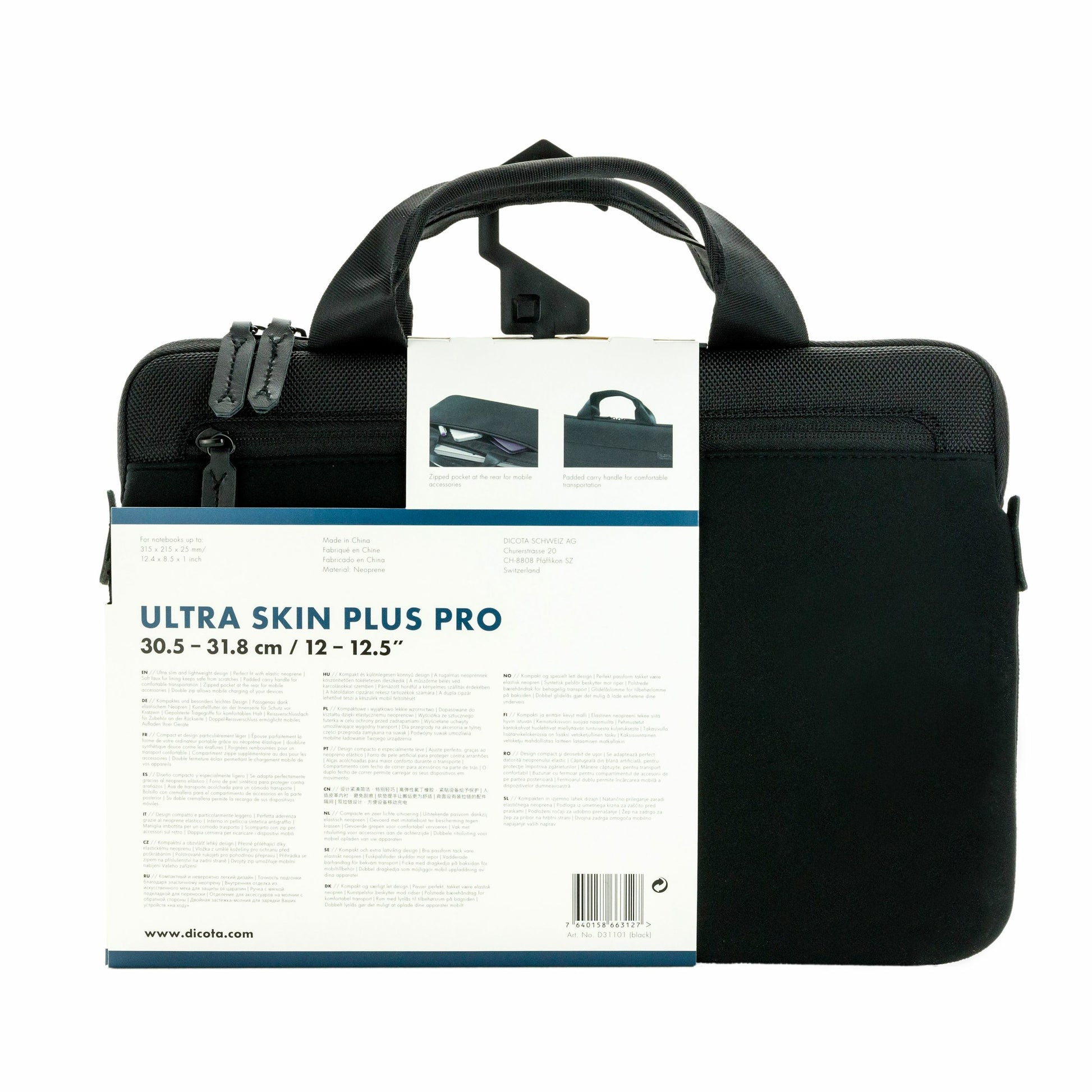 DICOTA Ultra Skin Plus PRO Tablet-Hülle für iPad Pro 12,5" – Schwarz