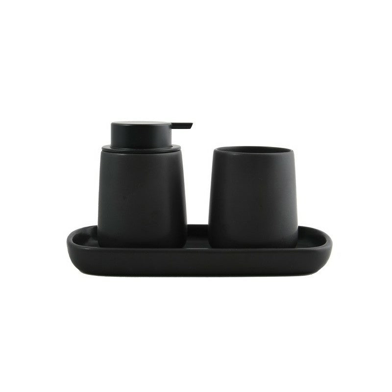 MSV Seifenschale Maonie – Keramik, 25,7×11,5×2,8 cm, Schwarz matt
