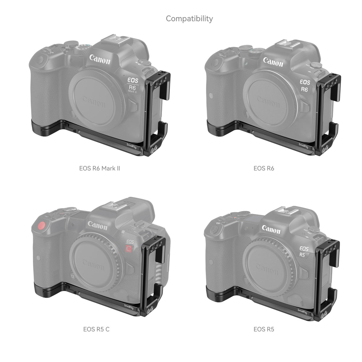 SmallRig 4160B L-Form Montageplatte – für Canon EOS R6 Mark II, EOS R5, EOS R5 C und andere