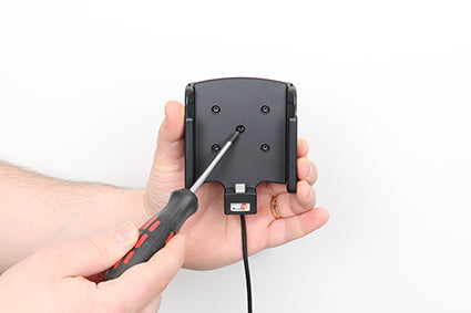 Brodit Active Halter Fest – Auto-Ladegerät – Mit Ladefunktion (5/9/12 V), QC 3.0 – Auto-Montage – für Samsung