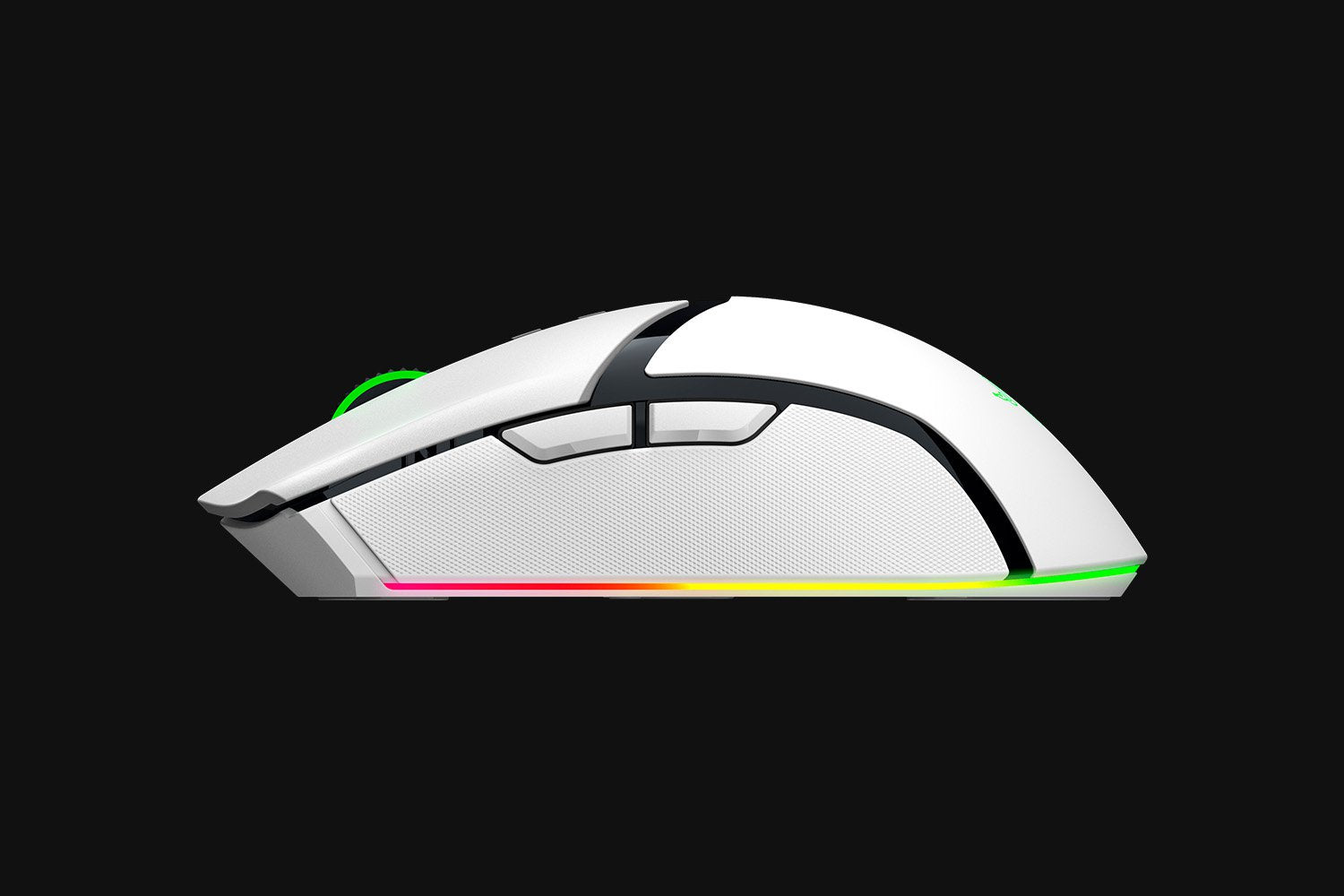 Razer Cobra Pro Gaming-Maus – kabellos, USB-C, 30'000 dpi, 8 Tasten, für Rechtshänder, RGB-Beleuchtung, weiss
