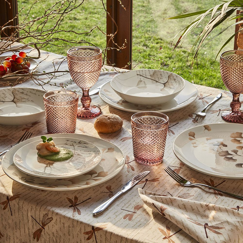 Tognana Porcellane Speise-Service – Set 18-teilig, Ø 27 cm, Porzellan, Beige, spülmaschinenfest