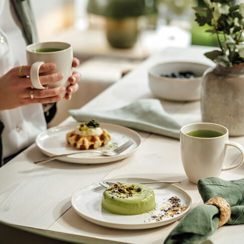Villeroy & Boch Frühstücksset – Porzellan, weiss, spülmaschinengeeignet, mikrowellengeeignet, 6-teilig