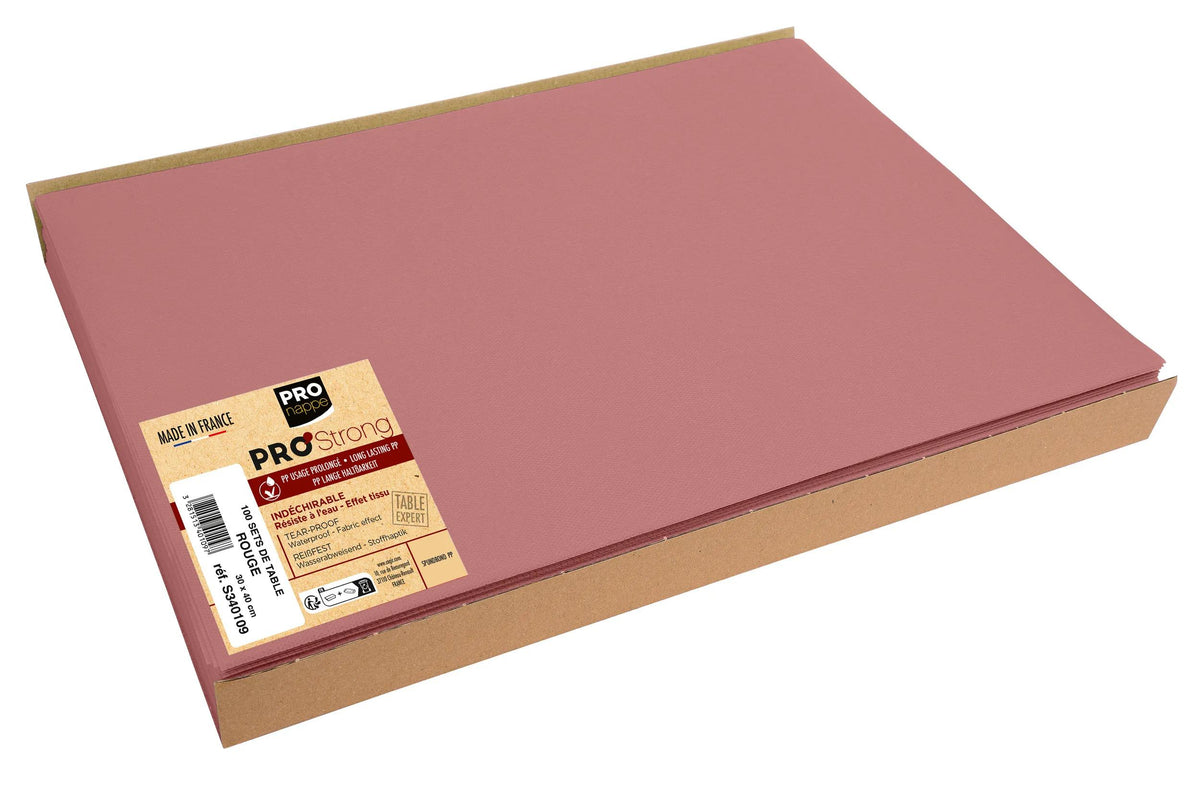 PRONAPPE Pro Nappe Tischset – 30×40 cm, 100er-Set, Polypropylen, Altrosa