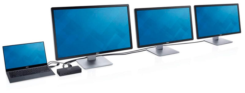 Dell D3100 Dockingstation – USB-A, 1× DP, 2× HDMI, GbE, 3,5 mm Audio
