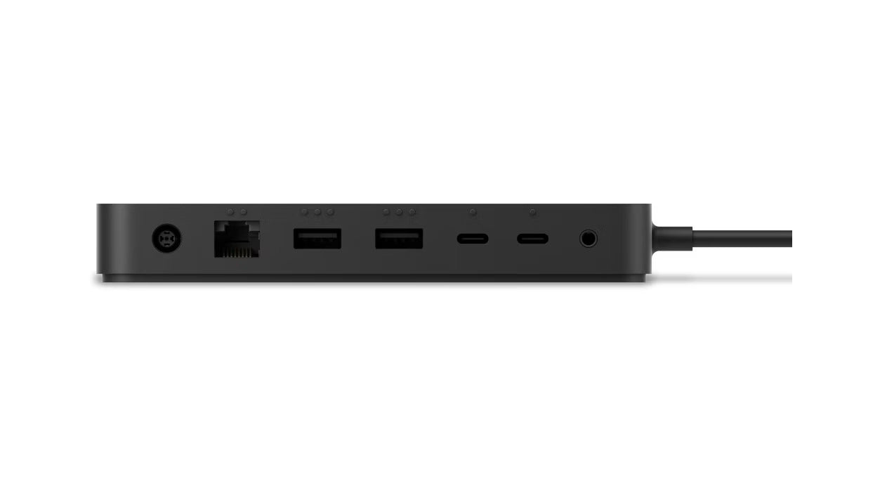Microsoft Surface Thunderbolt 4 Dock – für Surface, 3 × USB-C, 1 × USB-A, 2,5 Gbit LAN, 165 W, schwarz