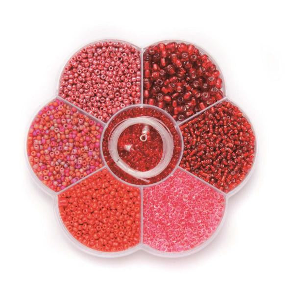 GLOREX Perlenset – Rot – 1 Stk.