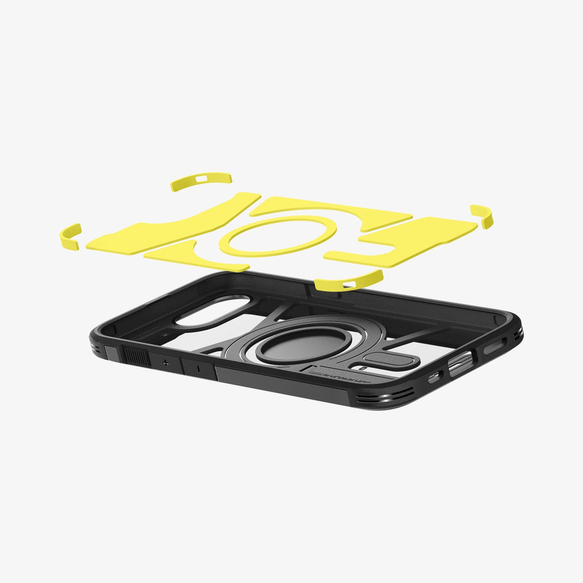 Spigen Tough Armor MagFit Rückcover – für Apple iPhone 16e/17e, PC+TPU, schwarz, bis 1,2 m sturzsicher