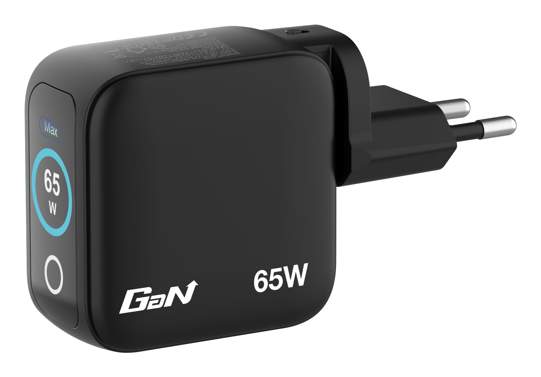 Verbatim 30238 USB-Ladegerät 65 W – USB-C×2, USB-A×1 – PD 3.0, PPS, QC 3.0 – GaN – EU/UK/US-Stecker – Schwarz