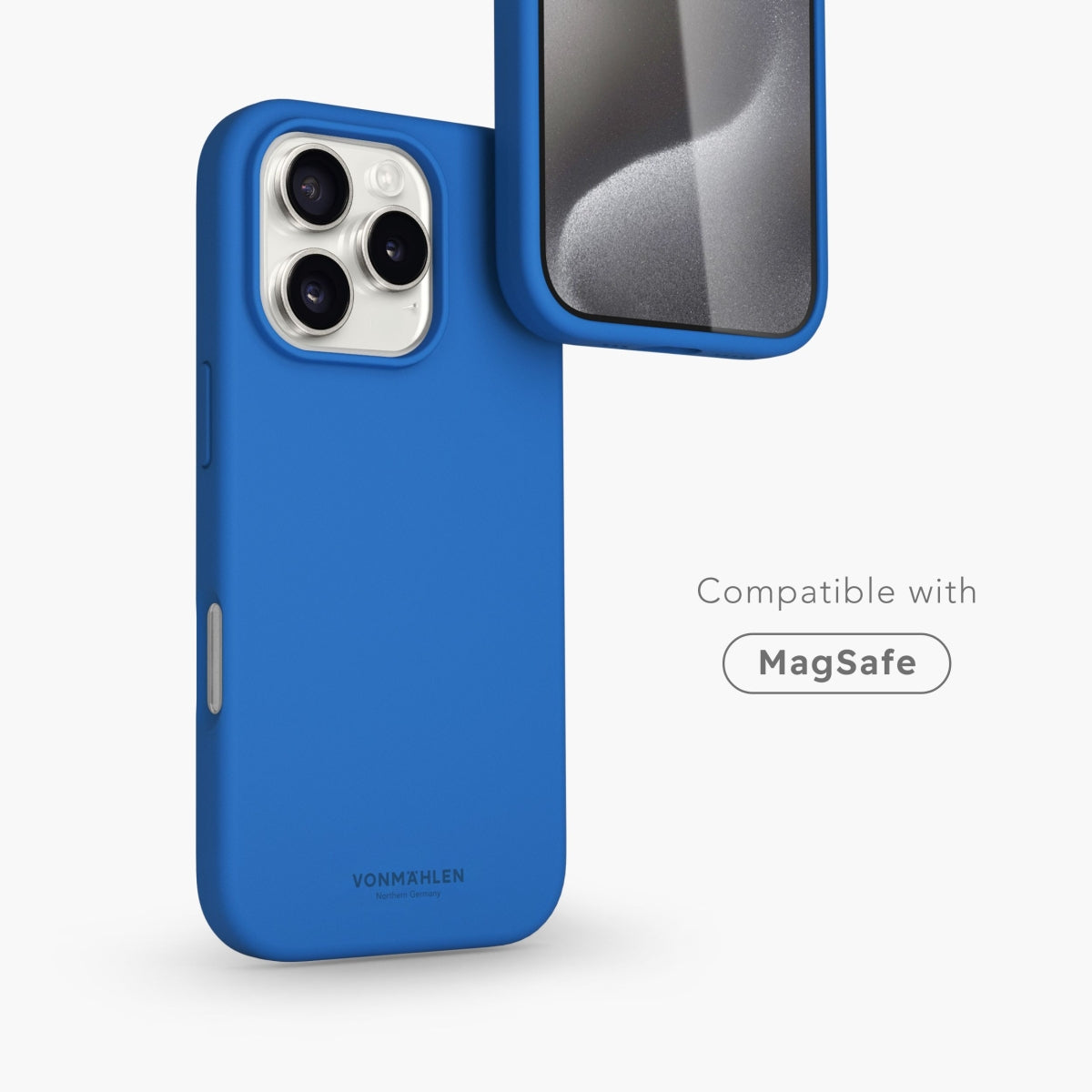 Vonmählen Soft Silikon Hülle – Rückcover – für Apple iPhone 16 Pro Max – MagSafe, Silikon, Sky Captain