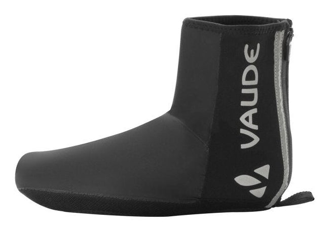 VAUDE Schuhüberzieher Posta – 40–43 – Polyamid, Schwarz, Reissverschluss, reflektierend, wasserfest