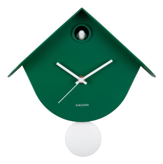 Karlsson Wanduhr – Analog, 25,5 × 25,8 × 7,5 cm, Grün, Kunststoff