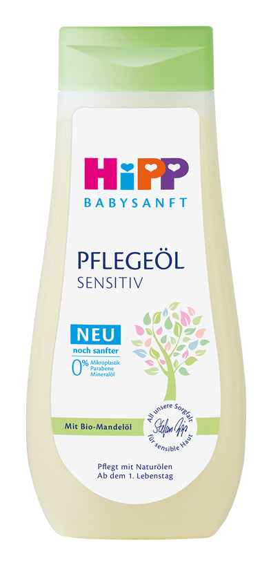 HiPP Pflegeöl Babysanft – für trockene, empfindliche Haut, mit Mandelöl – 200 ml