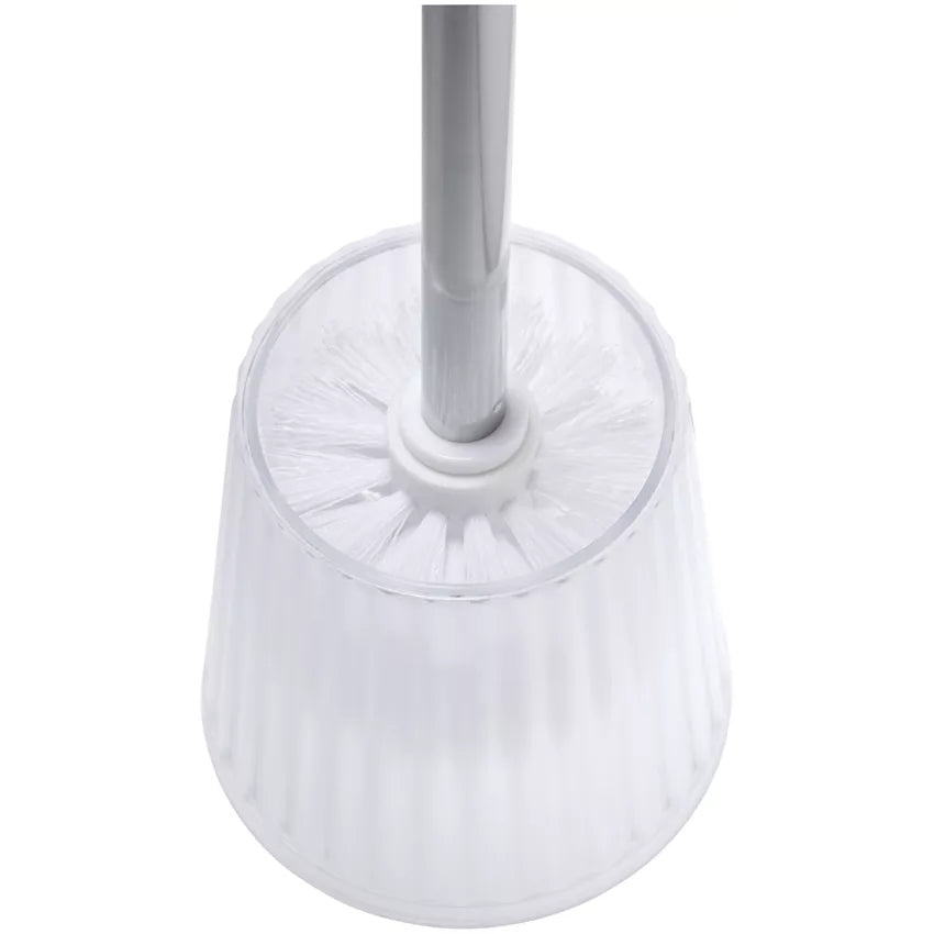 Diaqua Priscilla – WC-Bürstenset – Kunststoff, Metall chrom, transparent, H 38 cm, Ø 11 cm