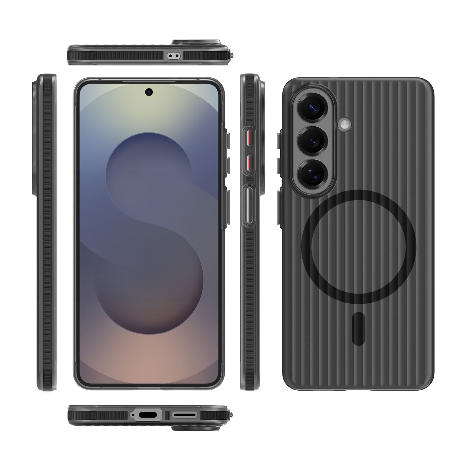 4smarts Design Case Aero – Backcover – für Samsung Galaxy S26, MagSafe, PC, Schwarz