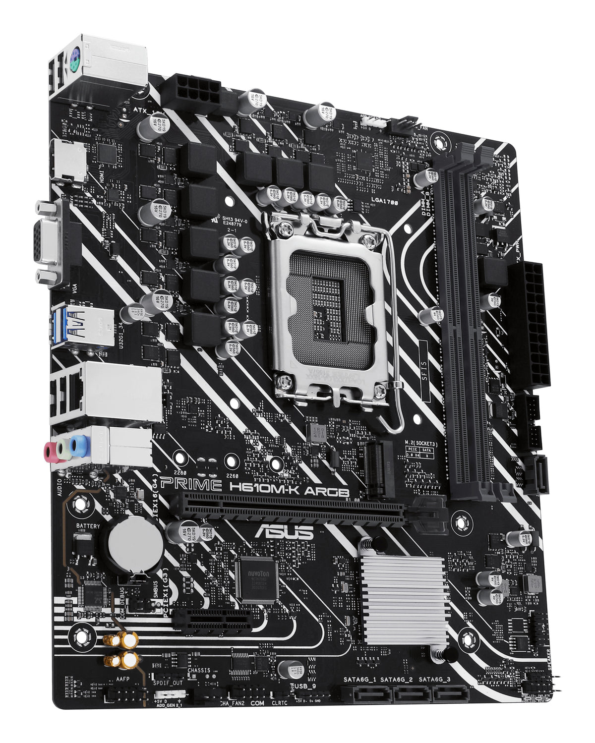 ASUS PRIME H610M-K ARGB – Mainboard – LGA 1700, Intel H610, mATX, DDR5