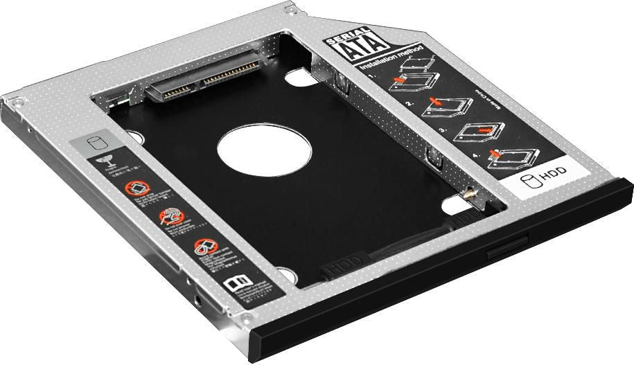 CoreParts 2. Einschub HDD/SSD-Caddy 9,5 mm – Schwarz