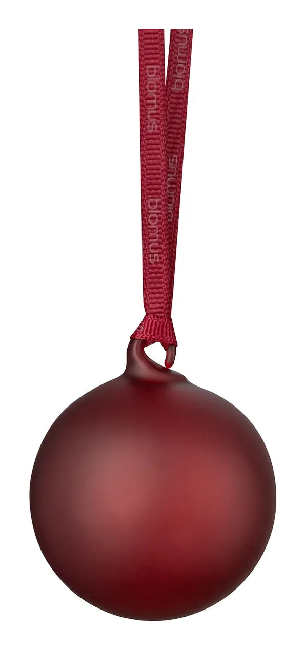 Blomus Weihnachtskugel – Ø 7 cm – Glas & Polyester, Rot – 4-teilig