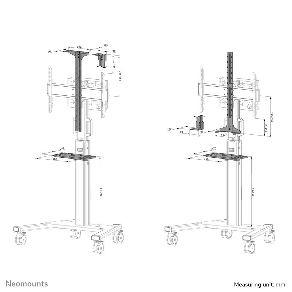 Neomounts Regal AFLS-825WH1 – weiss, stahl, für FL50S-825BL1