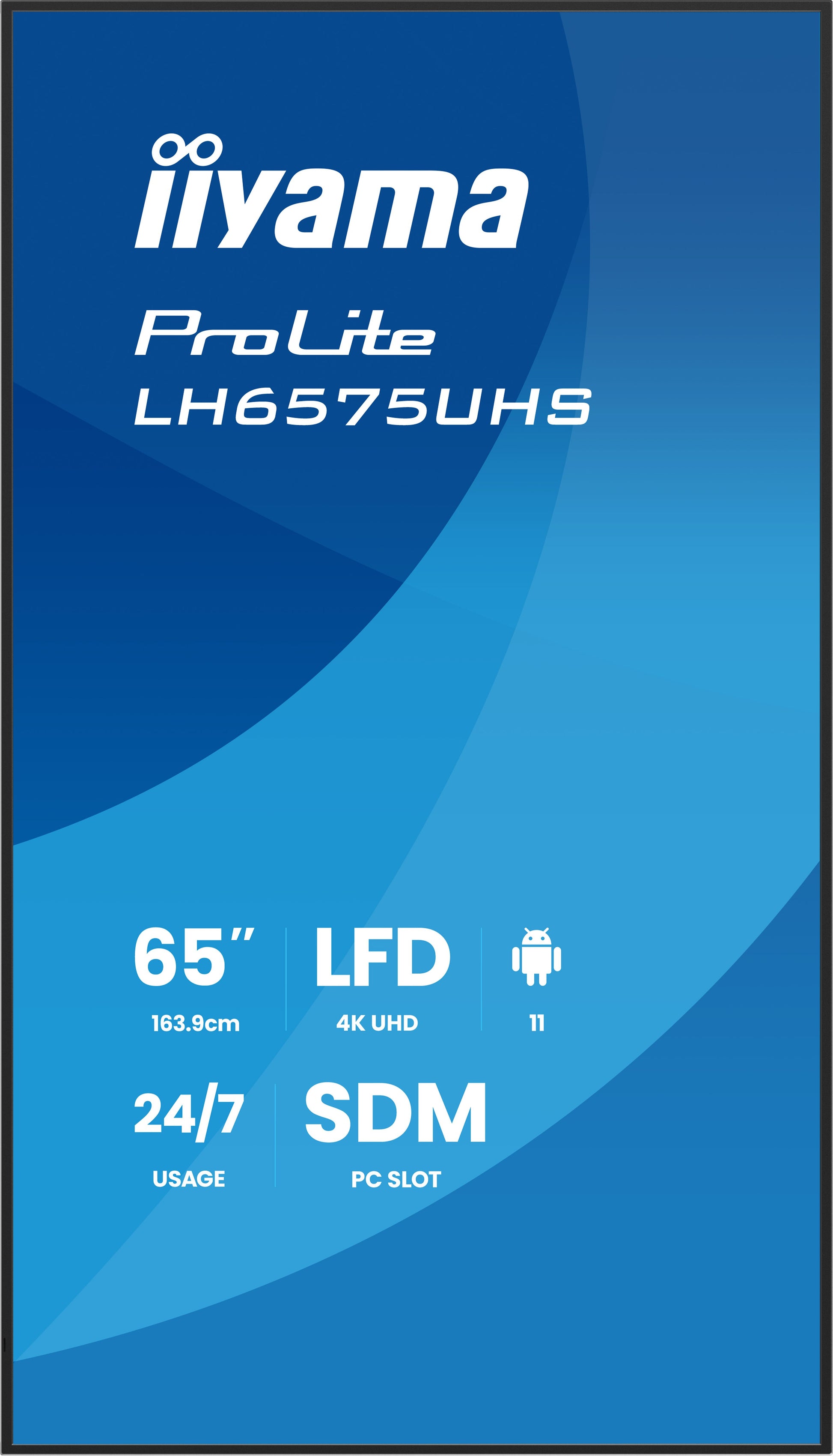 iiyama ProLite LH6575UHS-B2AG – Signage-Display, 64,5", Ultra HD 4K, 500 cd/m²