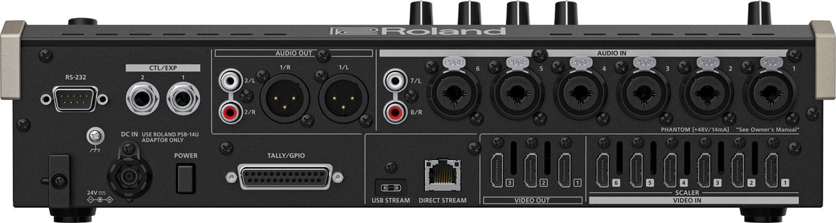 Roland VR-6HD – USB-Mischpult (28-Kanal), 24-bit/48 kHz, Schwarz