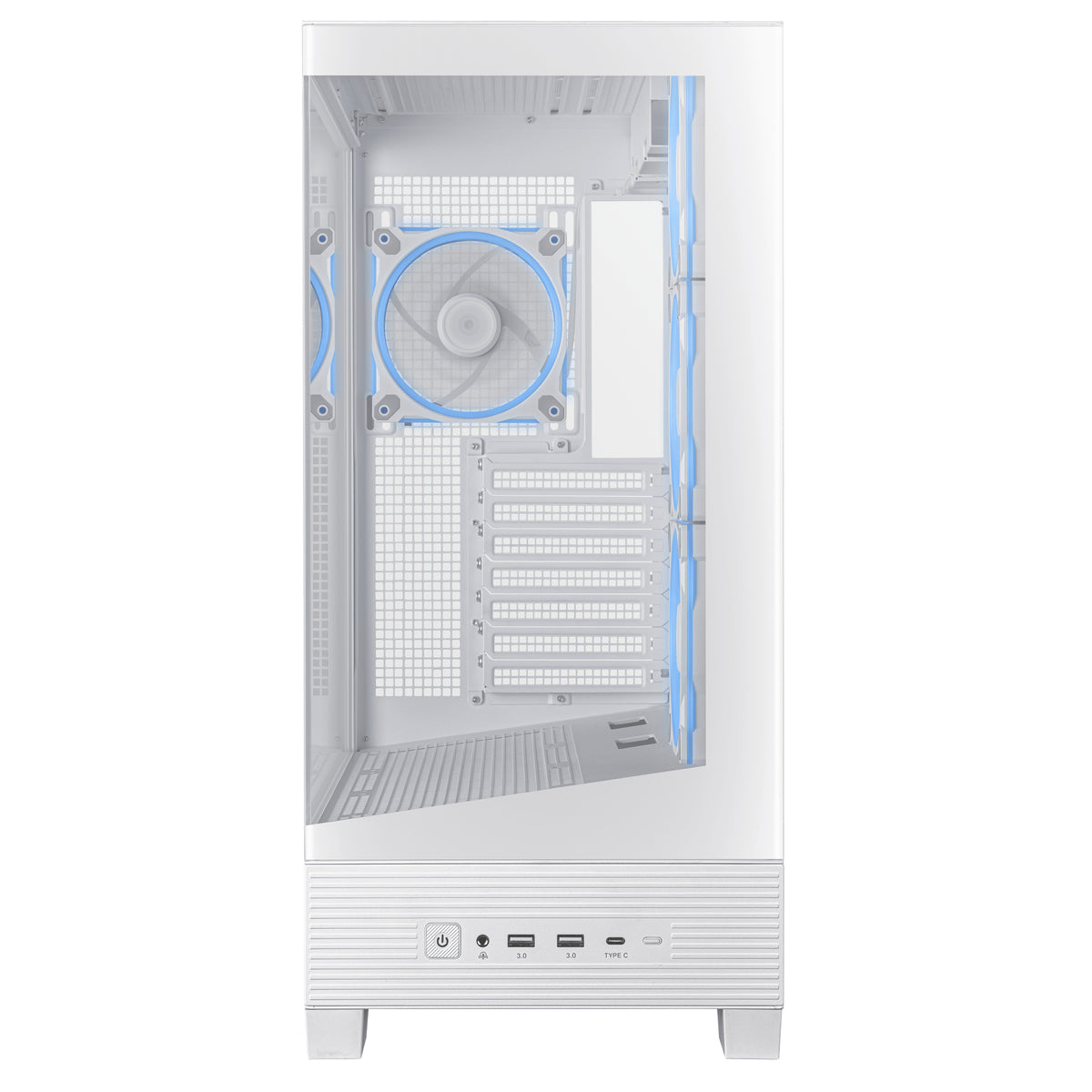 ASUS A31 PLUS TG ARGB WEISS – PC-Gehäuse (Midi-Tower) – Weiss, ATX/mATX/Mini-ITX, 2×3,5"/3×2,5"
