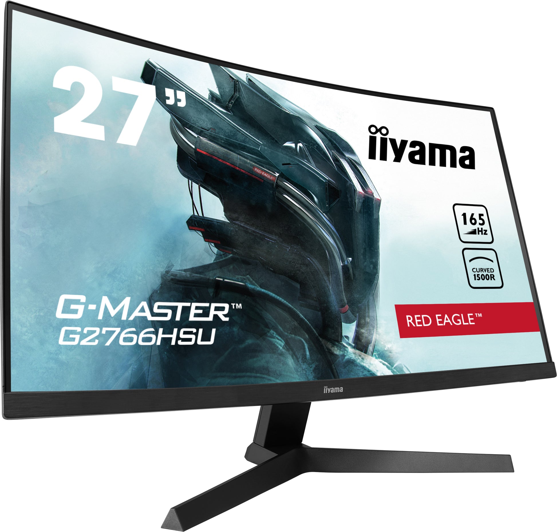 iiyama G2766HSU-B1 – Monitor, 27", VA, 165 Hz, 250 cd/m², Gebogen, VESA 100 × 100, Schwarz