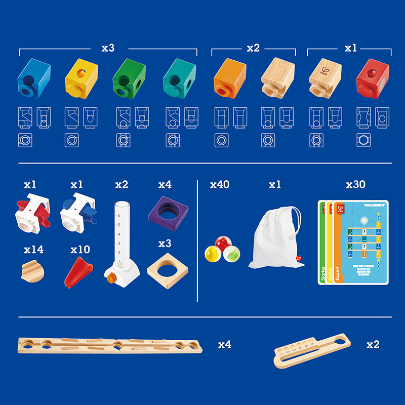 Hape Lernspiel – Quadrilla Starter-Kodierungsset, 125 Teile, 1–2 Spieler, ab 6 Jahren, Mehrsprachig