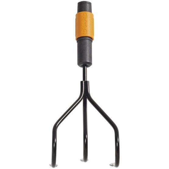 Fiskars QuikFit Handkultivator – 305 × 120 × 120 mm, Metall, Kunststoffgriff