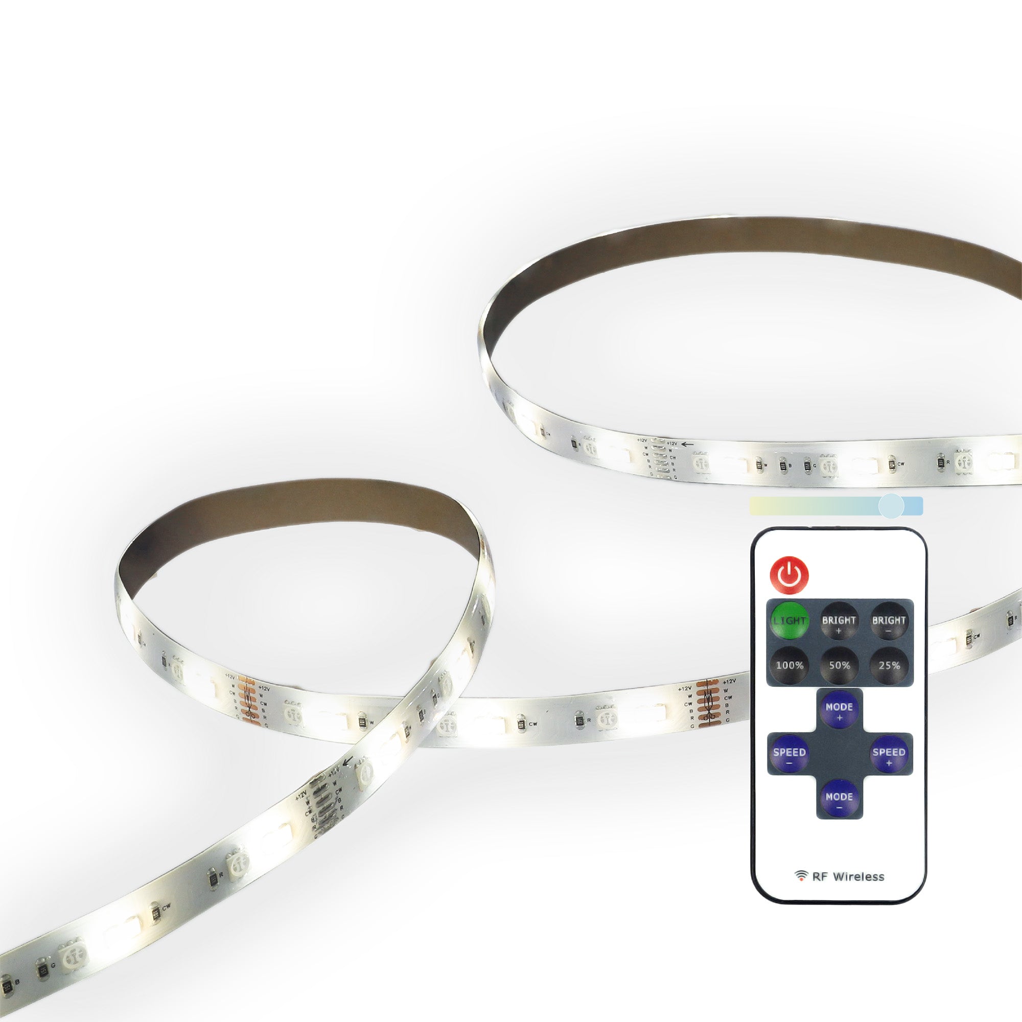 Ksix LED-Strip BXLED01 – 5 m, 2400 lm, 24 W, 6000–6500 K, grau, Fernbedienung, kürzbar