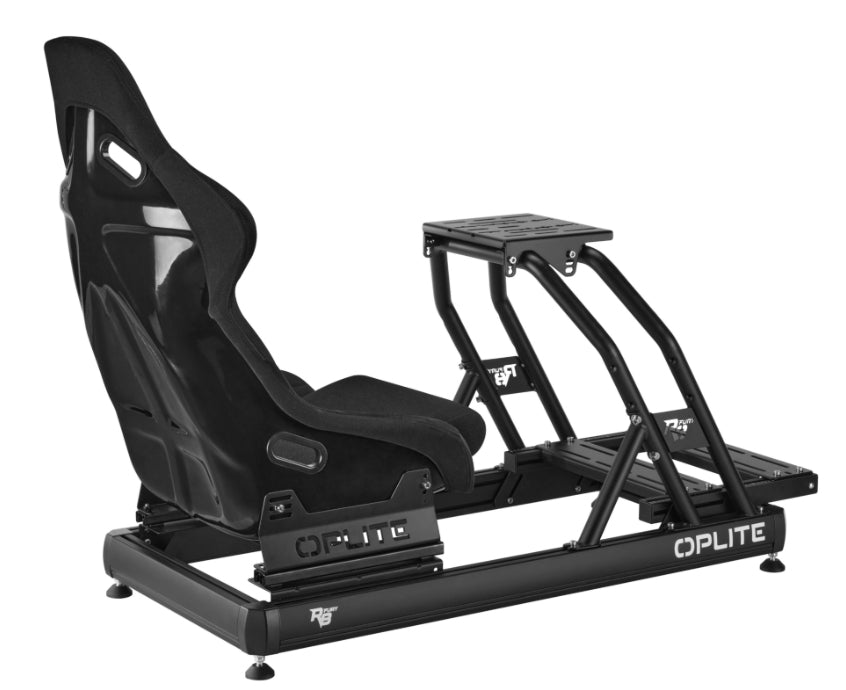 Oplite R8 Fury – Höhenverstellbarer Tisch, 60 × 120 cm, 150 kg, Schwarz, Stahl/Aluminium, für GT/NASCAR/Rallye