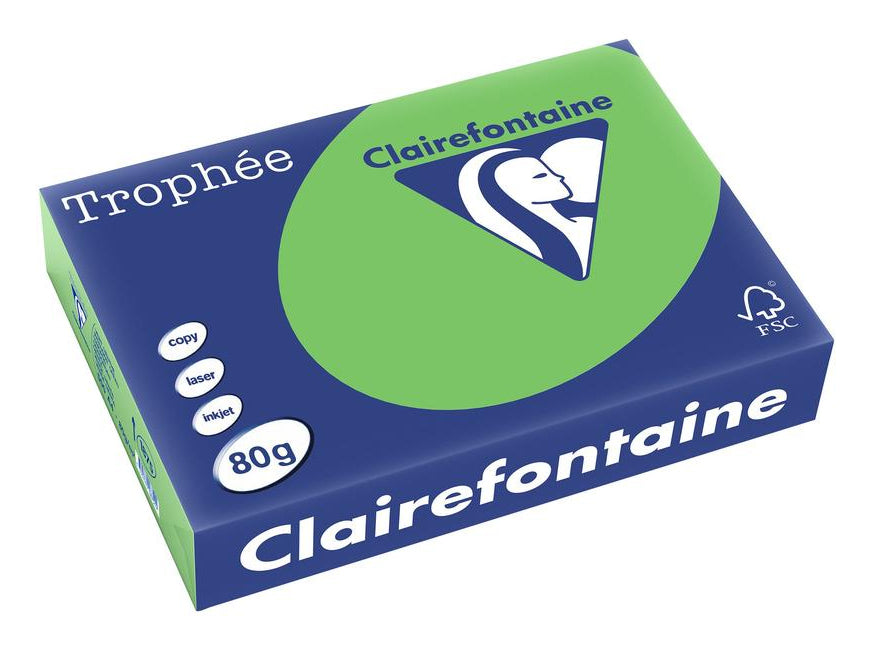 Clairefontaine Kopierpapier – A4, 80 g/m², Maigrün – für Inkjet/Laser/Kopierer – FSC, EU Ecolabel – 500 Blatt