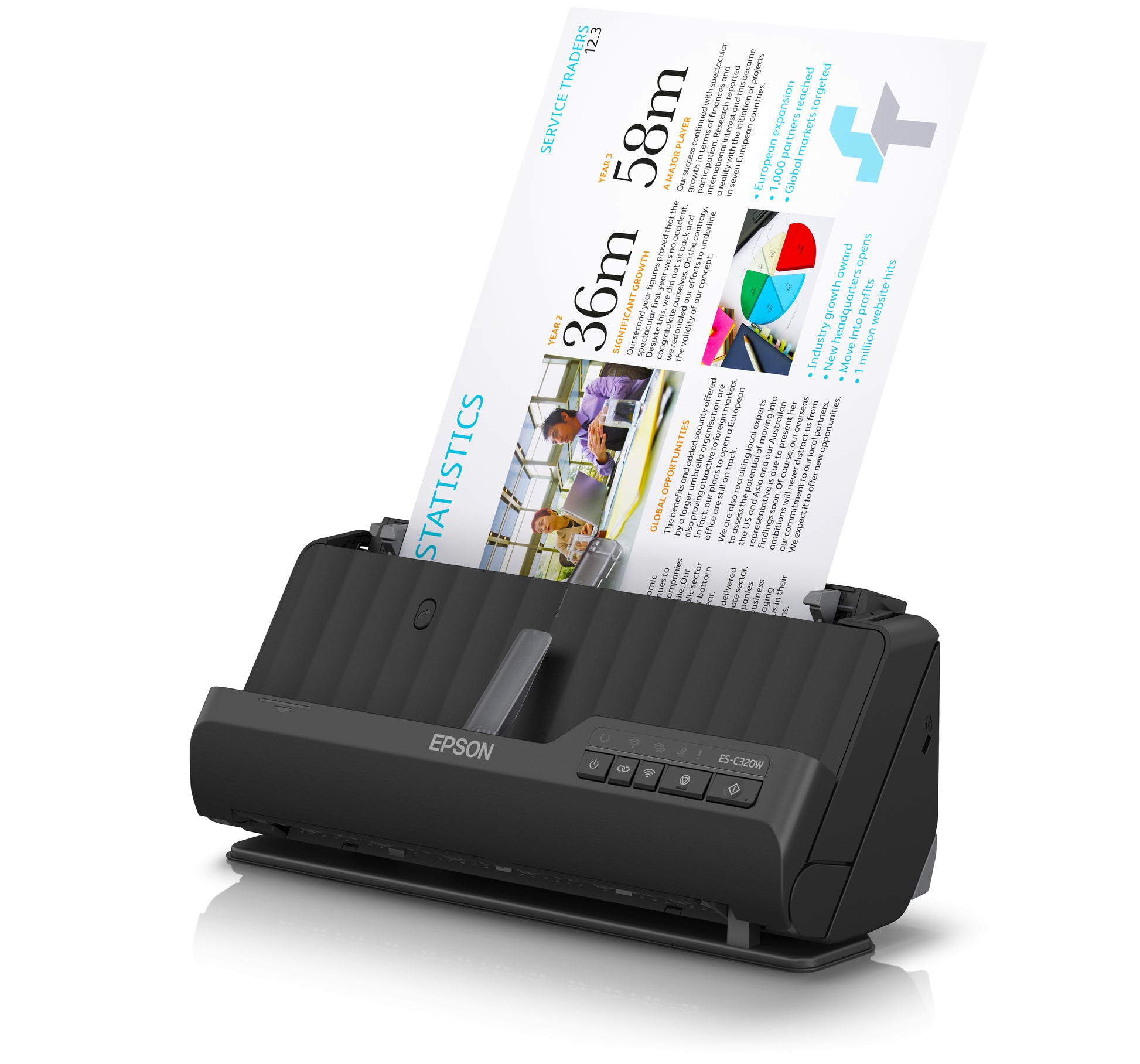 Epson WorkForce ES-C320W – Dokumentenscanner, 30 ppm