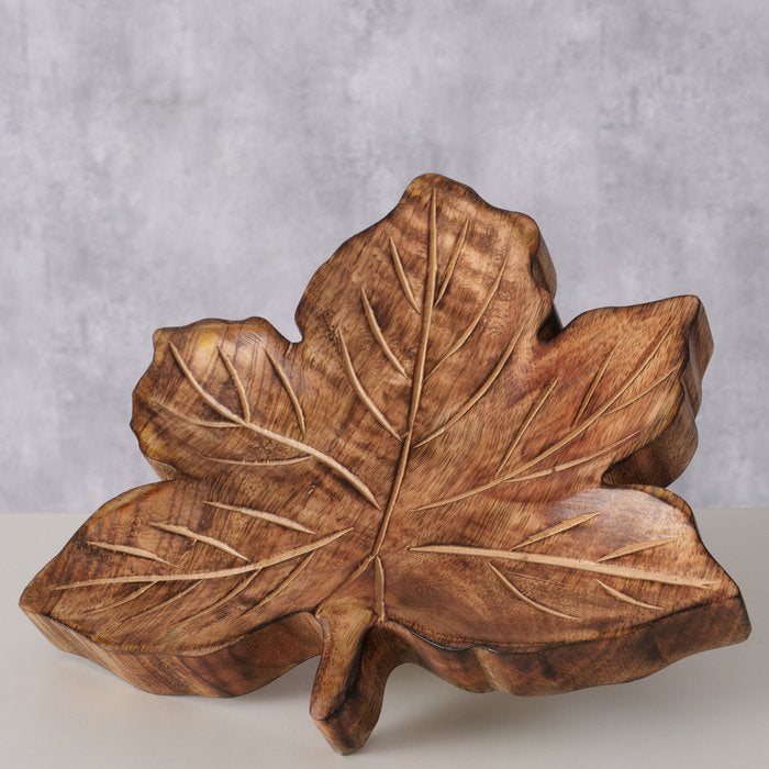 Boltze Schale Mapla – 2,8 × 21,7 × 20,3 cm, Holz, Braun