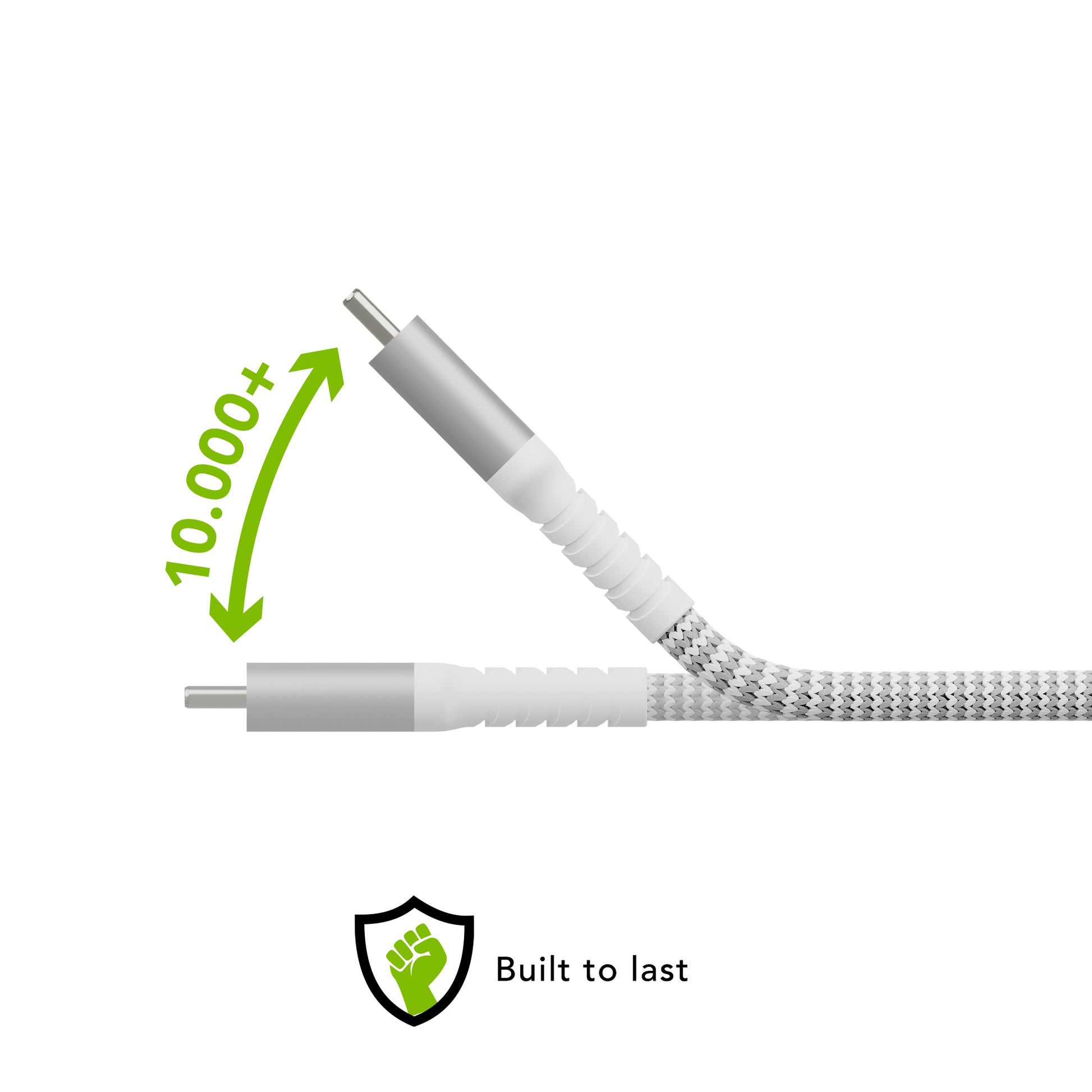 dbramante1928 Daten- & Ladekabel – USB-C auf Lightning 2,5 m, geflochten, Weiss – für iPhone/iPad