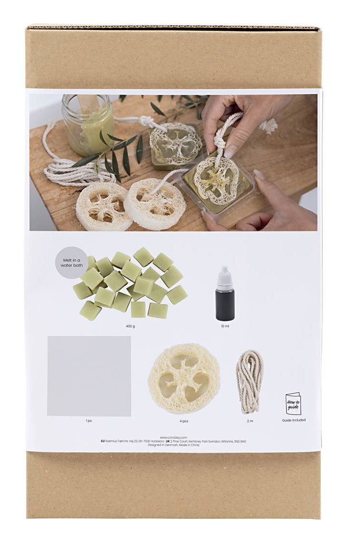 Creativ Company Bastelset – Seife selber machen mit Luffaschwamm – Mehrfarbig