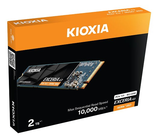 Kioxia EXCERIA G3 1TB – M.2 2280 NVMe PCIe 5.0, 10000 MB/s Lesen, 8900 MB/s Schreiben